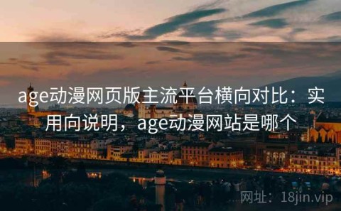 age动漫网页版主流平台横向对比：实用向说明，age动漫网站是哪个