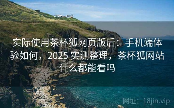 实际使用茶杯狐网页版后：手机端体验如何，2025 实测整理，茶杯狐网站什么都能看吗