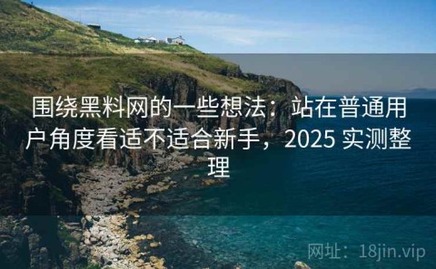围绕黑料网的一些想法：站在普通用户角度看适不适合新手，2025 实测整理