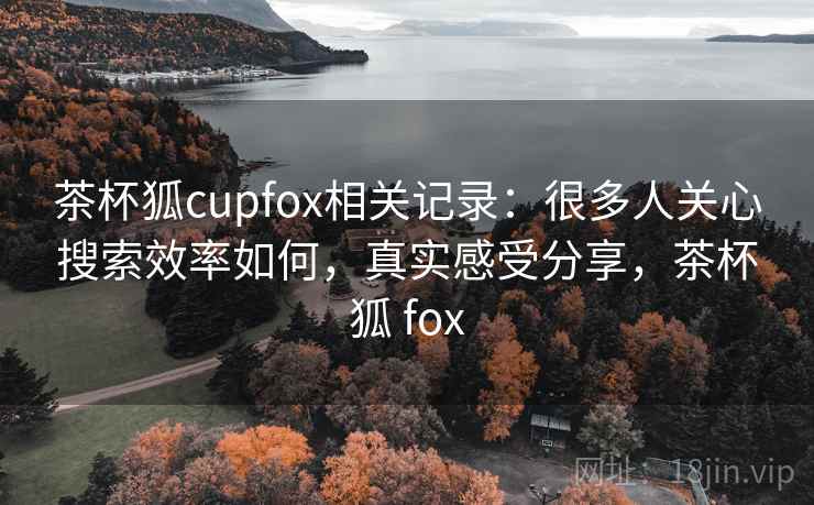 茶杯狐cupfox相关记录：很多人关心搜索效率如何，真实感受分享，茶杯狐 fox